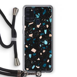 CaseCompany Terrazzo N°11: Samsung Galaxy A21s Transparant Hoesje met koord