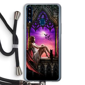 CaseCompany Kinderen van de nacht: Samsung Galaxy A20s Transparant Hoesje met koord