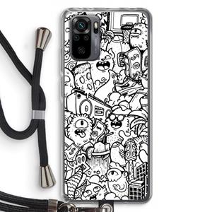CaseCompany Vexx City #2: Xiaomi Redmi Note 10 Pro Transparant Hoesje met koord