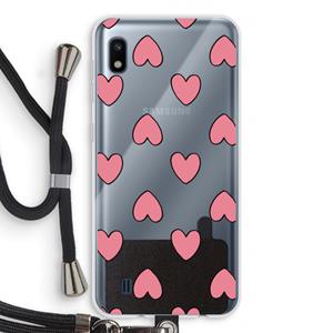 CaseCompany Ondersteboven verliefd: Samsung Galaxy A10 Transparant Hoesje met koord