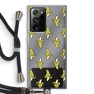 CaseCompany Bananas: Samsung Galaxy Note 20 Ultra / Note 20 Ultra 5G Transparant Hoesje met koord