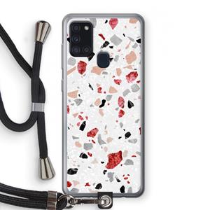 CaseCompany Terrazzo N°12: Samsung Galaxy A21s Transparant Hoesje met koord