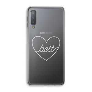 CaseCompany Best heart pastel: Samsung Galaxy A7 (2018) Transparant Hoesje