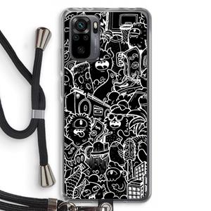 CaseCompany Vexx Black City : Xiaomi Redmi Note 10 Pro Transparant Hoesje met koord