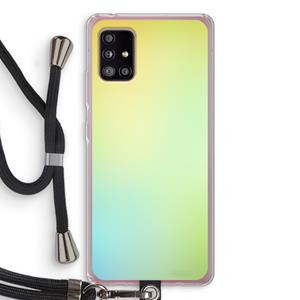 CaseCompany Minty mist pastel: Samsung Galaxy A51 5G Transparant Hoesje met koord