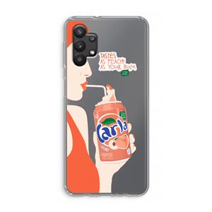 CaseCompany Peach please!: Samsung Galaxy A32 5G Transparant Hoesje