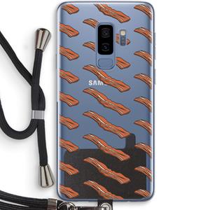 CaseCompany Bacon to my eggs #2: Samsung Galaxy S9 Plus Transparant Hoesje met koord