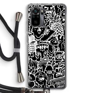 CaseCompany Vexx Black Mixtape: Xiaomi Redmi Note 10 Pro Transparant Hoesje met koord