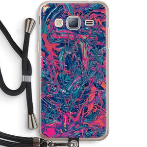 CaseCompany Sleeping Dreams: Samsung Galaxy J3 (2016) Transparant Hoesje met koord
