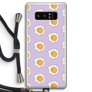 CaseCompany Bacon to my eggs #1: Samsung Galaxy Note 8 Transparant Hoesje met koord