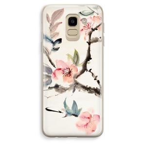 CaseCompany Japanse bloemen: Samsung Galaxy J6 (2018) Transparant Hoesje