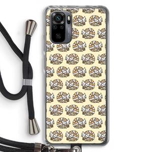 CaseCompany Slapende poes: Xiaomi Redmi Note 10 Pro Transparant Hoesje met koord