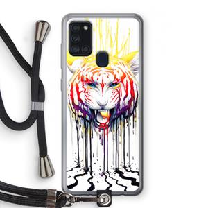 CaseCompany Fading: Samsung Galaxy A21s Transparant Hoesje met koord
