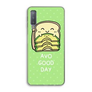 CaseCompany Avo Good Day: Samsung Galaxy A7 (2018) Transparant Hoesje