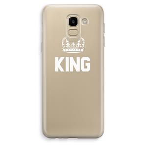 CaseCompany King zwart: Samsung Galaxy J6 (2018) Transparant Hoesje