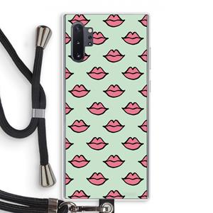 CaseCompany Lipjes: Samsung Galaxy Note 10 Plus Transparant Hoesje met koord