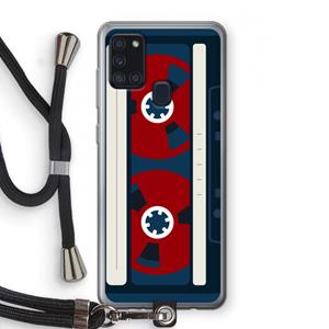 CaseCompany Here's your tape: Samsung Galaxy A21s Transparant Hoesje met koord