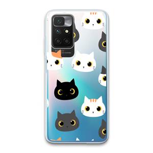 CaseCompany Katten: Xiaomi Redmi 10 Transparant Hoesje