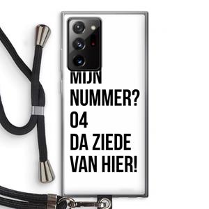 CaseCompany Da ziede van hier: Samsung Galaxy Note 20 Ultra / Note 20 Ultra 5G Transparant Hoesje met koord