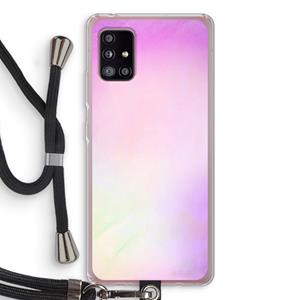 CaseCompany Flow mist pastel: Samsung Galaxy A51 5G Transparant Hoesje met koord