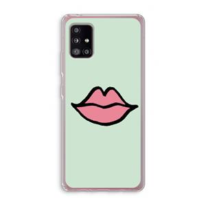 CaseCompany Kusje: Samsung Galaxy A51 5G Transparant Hoesje