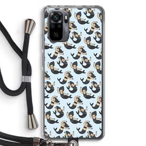 CaseCompany Zeemeermin: Xiaomi Redmi Note 10 Pro Transparant Hoesje met koord