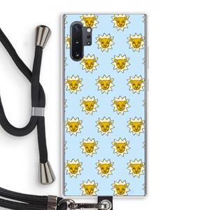 CaseCompany Leeuwenkoppen: Samsung Galaxy Note 10 Plus Transparant Hoesje met koord
