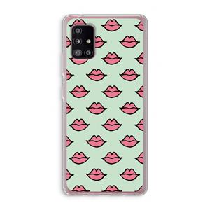 CaseCompany Lipjes: Samsung Galaxy A51 5G Transparant Hoesje