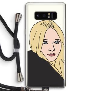 CaseCompany Ashley: Samsung Galaxy Note 8 Transparant Hoesje met koord