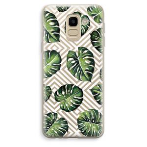 CaseCompany Geometrische jungle: Samsung Galaxy J6 (2018) Transparant Hoesje