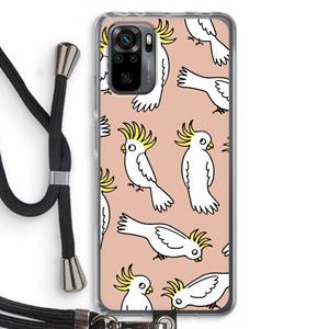 CaseCompany Papegaai: Xiaomi Redmi Note 10 Pro Transparant Hoesje met koord