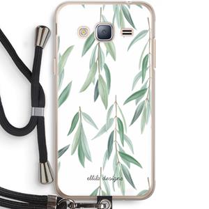 CaseCompany Branch up your life: Samsung Galaxy J3 (2016) Transparant Hoesje met koord