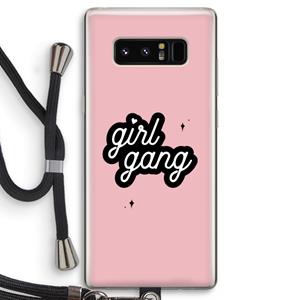 CaseCompany Girl Gang: Samsung Galaxy Note 8 Transparant Hoesje met koord