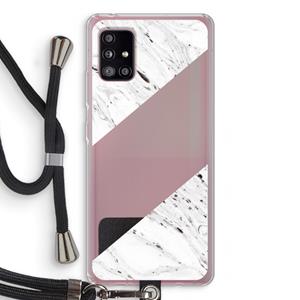 CaseCompany Biggest stripe: Samsung Galaxy A51 5G Transparant Hoesje met koord