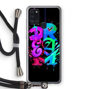 CaseCompany Dream: Samsung Galaxy A21s Transparant Hoesje met koord