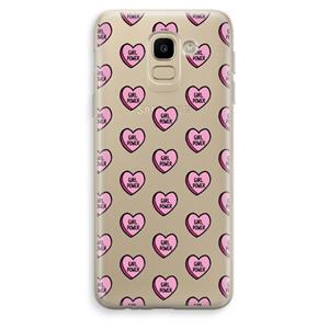 CaseCompany GIRL POWER: Samsung Galaxy J6 (2018) Transparant Hoesje