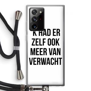 CaseCompany Meer verwacht: Samsung Galaxy Note 20 Ultra / Note 20 Ultra 5G Transparant Hoesje met koord