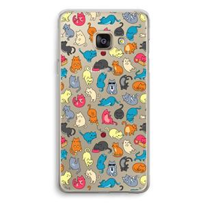CaseCompany Kleurrijke katten: Samsung Galaxy A3 (2016) Transparant Hoesje
