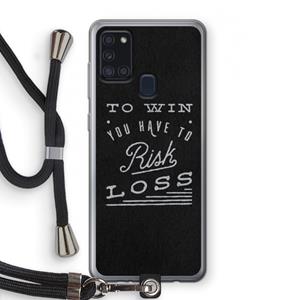 CaseCompany Risk loss: Samsung Galaxy A21s Transparant Hoesje met koord