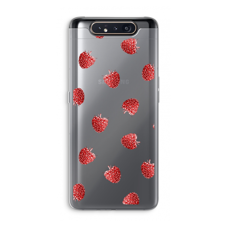 CaseCompany Framboosjes: Samsung Galaxy A80 Transparant Hoesje