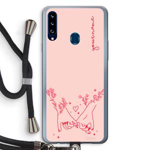 CaseCompany Best Friends: Samsung Galaxy A20s Transparant Hoesje met koord