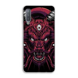 CaseCompany Hell Hound and Serpents: Samsung Galaxy A7 (2018) Transparant Hoesje