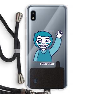 CaseCompany Zwaai: Samsung Galaxy A10 Transparant Hoesje met koord