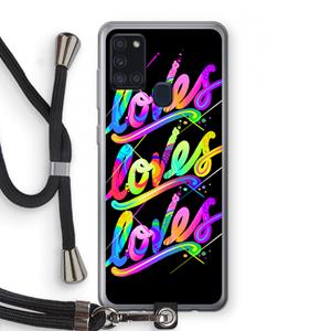 CaseCompany Loves: Samsung Galaxy A21s Transparant Hoesje met koord