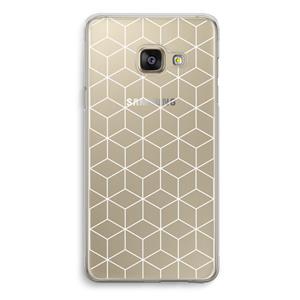 CaseCompany Zwart-witte kubussen: Samsung Galaxy A3 (2016) Transparant Hoesje