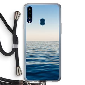 CaseCompany Water horizon: Samsung Galaxy A20s Transparant Hoesje met koord