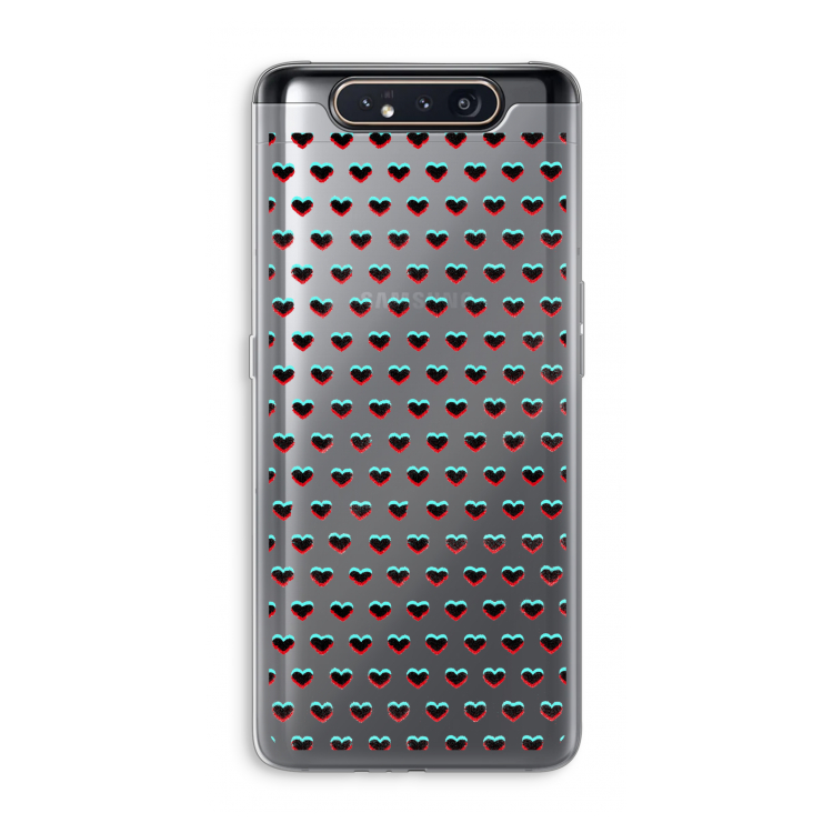 CaseCompany Hartjes: Samsung Galaxy A80 Transparant Hoesje