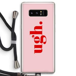 CaseCompany Ugh: Samsung Galaxy Note 8 Transparant Hoesje met koord