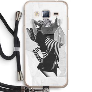 CaseCompany House: Samsung Galaxy J3 (2016) Transparant Hoesje met koord