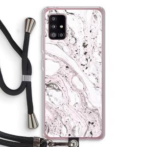 CaseCompany Mengelmoes: Samsung Galaxy A51 5G Transparant Hoesje met koord